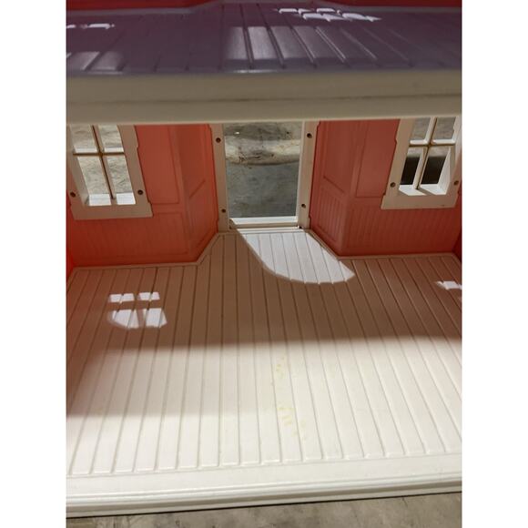 Vintage 1990's Little Tikes My Size Dollhouse Pink w/ Blue Roof 40" x 36… - Picture 4 of 4